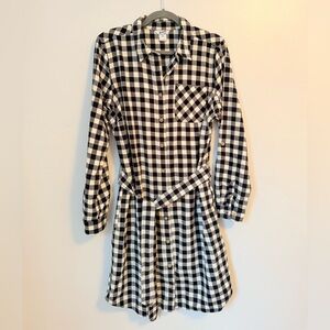 Duluth Trading Co. Free Swingin’ Flannel Shirt Dress, size Medium
